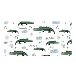 Vector Seamless Pattern With Cute Crocodiles Satin Wrap Front