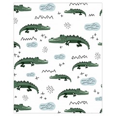 Vector Seamless Pattern With Cute Crocodiles Drawstring Bag (small)