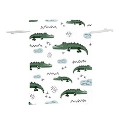 Vector Seamless Pattern With Cute Crocodiles Lightweight Drawstring Pouch (s)