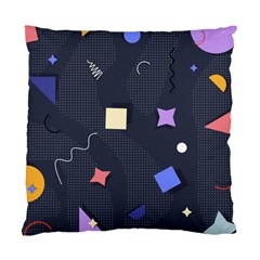 Memphis Pattern With Geometric Shapes Standard Cushion Case (one Side)