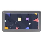 Memphis Pattern With Geometric Shapes Memory Card Reader (Mini) Front