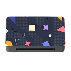 Memphis Pattern With Geometric Shapes Memory Card Reader With Cf by Vaneshart