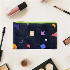 Memphis Pattern With Geometric Shapes Cosmetic Bag (xs) by Vaneshart