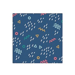 Trendy Memphis Style Seamless Pattern Colorful Geometric Seamless Pattern 80 S 90 S Styles Satin Bandana Scarf