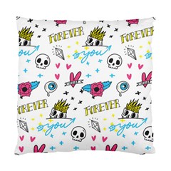 Emo Teens Doodle Seamless Standard Cushion Case (one Side) by Vaneshart