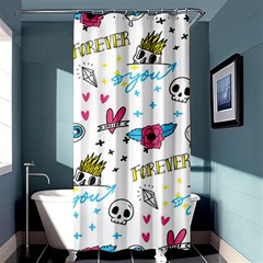 Emo Teens Doodle Seamless Shower Curtain 36  X 72  (stall)  by Vaneshart