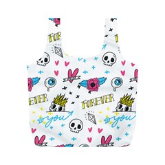 Emo Teens Doodle Seamless Full Print Recycle Bag (m) by Vaneshart