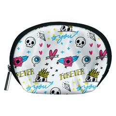 Emo Teens Doodle Seamless Accessory Pouch (medium) by Vaneshart