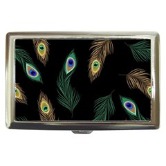 Seamless Pattern With Peacock Feather Cigarette Money Case by Vaneshart