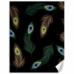 Seamless Pattern With Peacock Feather Canvas 18  X 24  by Vaneshart