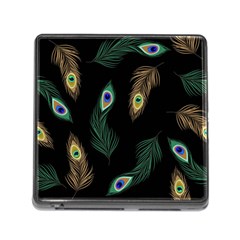 Seamless Pattern With Peacock Feather Memory Card Reader (square 5 Slot)