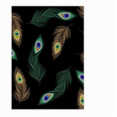 Seamless Pattern With Peacock Feather Large Garden Flag (two Sides) by Vaneshart