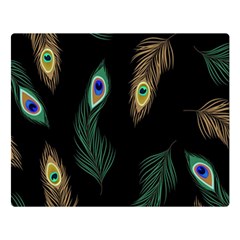 Seamless Pattern With Peacock Feather Double Sided Flano Blanket (large)  by Vaneshart