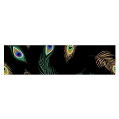 Seamless Pattern With Peacock Feather Satin Scarf (oblong) by Vaneshart