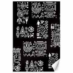 Vector Pattern Design With Tribal Elements Canvas 24  X 36  by Vaneshart