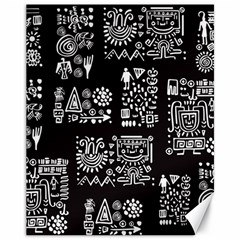 Vector Pattern Design With Tribal Elements Canvas 11  X 14 