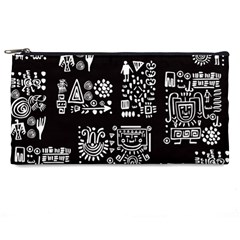 Vector Pattern Design With Tribal Elements Pencil Cases by Vaneshart