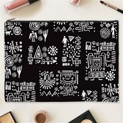 Vector Pattern Design With Tribal Elements Cosmetic Bag (xxxl) by Vaneshart