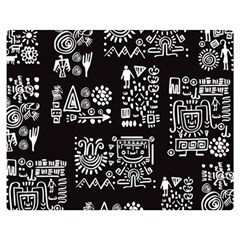 Vector Pattern Design With Tribal Elements Double Sided Flano Blanket (medium) 