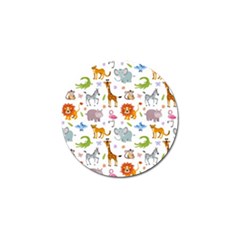 Children Seamless Wallpaper With Cute Funny Baby Savanna Animals Golf Ball Marker (10 Pack) by Vaneshart