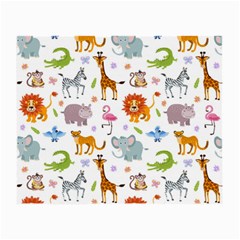 Children Seamless Wallpaper With Cute Funny Baby Savanna Animals Small Glasses Cloth by Vaneshart