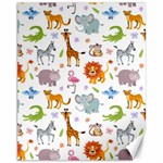 Children Seamless Wallpaper With Cute Funny Baby Savanna Animals Canvas 11  x 14  10.95 x13.48  Canvas - 1