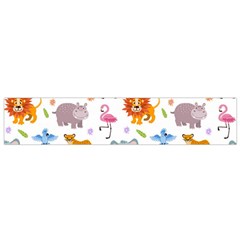 Children Seamless Wallpaper With Cute Funny Baby Savanna Animals Small Flano Scarf