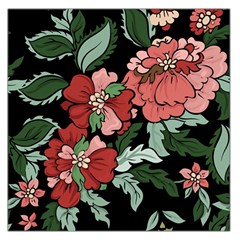 Beautiful Floral Vector Seamless Pattern Large Satin Scarf (square)