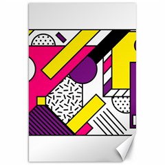 Memphis Colorful Background With Stroke Canvas 20  X 30  by Vaneshart