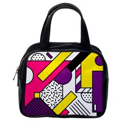 Memphis Colorful Background With Stroke Classic Handbag (one Side) by Vaneshart