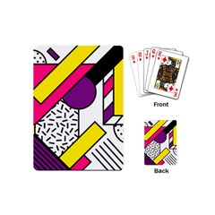 Memphis Colorful Background With Stroke Playing Cards Single Design (mini) by Vaneshart