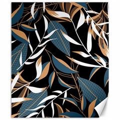 Summer Trend Seamless Background With Bright Tropical Leaves Plants Canvas 8  x 10 