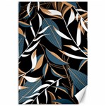 Summer Trend Seamless Background With Bright Tropical Leaves Plants Canvas 24  x 36  23.35 x34.74  Canvas - 1