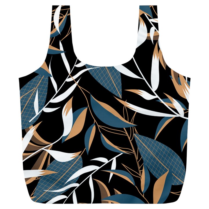 Summer Trend Seamless Background With Bright Tropical Leaves Plants Full Print Recycle Bag (XL)