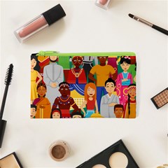 Nations Seamless Illustration Cosmetic Bag (xs) by Vaneshart