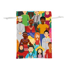 Nations Seamless Illustration Lightweight Drawstring Pouch (l)