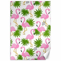 Seamless Pattern With Cute Flamingos Canvas 12  X 18 