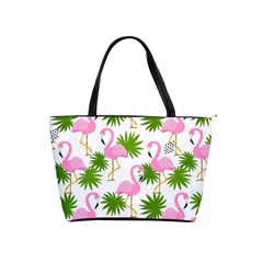 Seamless Pattern With Cute Flamingos Classic Shoulder Handbag by Vaneshart