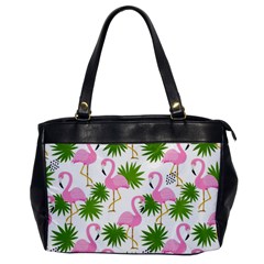 Seamless Pattern With Cute Flamingos Oversize Office Handbag by Vaneshart