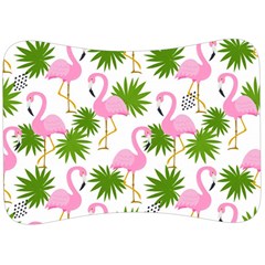 Seamless Pattern With Cute Flamingos Velour Seat Head Rest Cushion by Vaneshart