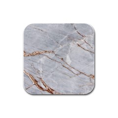 Gray Light Marble Stone Texture Background Rubber Square Coaster (4 Pack)  by Vaneshart