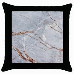 Gray Light Marble Stone Texture Background Throw Pillow Case (black) by Vaneshart