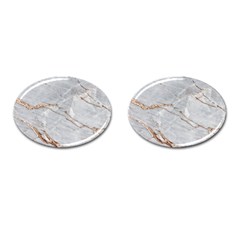 Gray Light Marble Stone Texture Background Cufflinks (oval) by Vaneshart