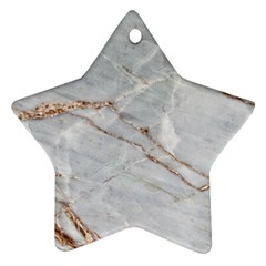 Gray Light Marble Stone Texture Background Star Ornament (two Sides) by Vaneshart