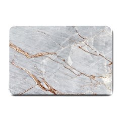 Gray Light Marble Stone Texture Background Small Doormat  by Vaneshart