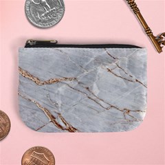 Gray Light Marble Stone Texture Background Mini Coin Purse by Vaneshart