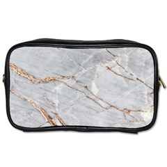 Gray Light Marble Stone Texture Background Toiletries Bag (two Sides) by Vaneshart