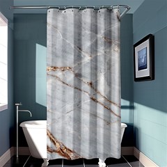 Gray Light Marble Stone Texture Background Shower Curtain 36  X 72  (stall)  by Vaneshart