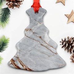 Gray Light Marble Stone Texture Background Ornament (christmas Tree)  by Vaneshart