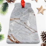 Gray Light Marble Stone Texture Background Ornament (Bell) Front